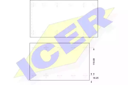 Комплект колодки тормозной накладки ICER 21 7900 00